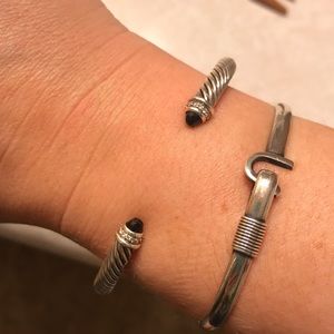 David Yurman black onyx and diamond 5mm bracelet